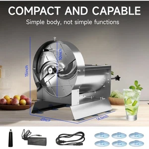 Kommerzieller Gemüseschneider 0-0,51 Zoll/0-13 mm Elektrischer Gemüseschneider Maschine 2 - Bild 1 von 8