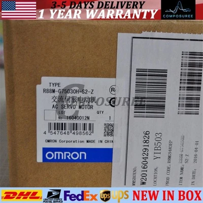 1PC Omron R88M-G75030H-S2-Z Servo Motor New In Box Fast Shipping - Image 1 of 3