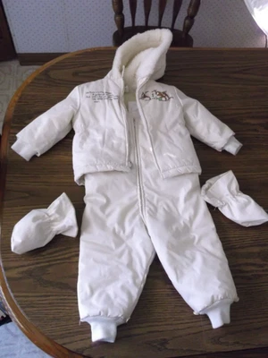 Beatrix Potter traje de nieve para niños pequeños con guantes a juego 24 meses vintage Foto 1 de 4