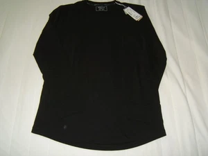 Camiseta informal de manga larga para mujer Tom Taylor Denim algodón orgánico negra XL NUEVA CON ETIQUETAS - Imagen 1 de 5