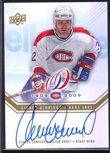2008-09 Upper Deck Montreal Canadiens Centennial Habs INKS #LE Claude Lemieux - Imagen 1 de 2
