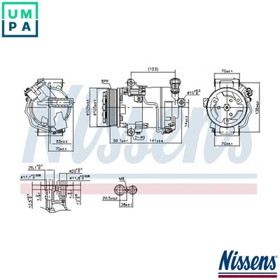 COMPRESSOR AIR CONDITIONING 890006 FOR VAUXHALL ASTRAVAN/Mk OPEL ZAFIRA/B/Box - Image 1 of 4
