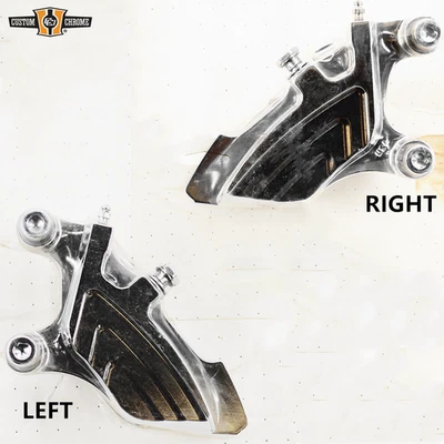 Chrome Front Brake Caliper LH+RH Kits Fit For Harley 2008-2013 Touring 11.8"Disc - Image 1 of 4