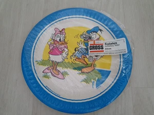 Vintage Cross Paper Plates x 6 - NEW - Disney Donald & Daisy Duck - Picture 1 of 4