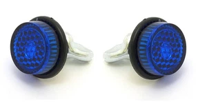 Pair (2) Reflectors, Reflective Mounting Bolts - Blue - Picture 1 of 5