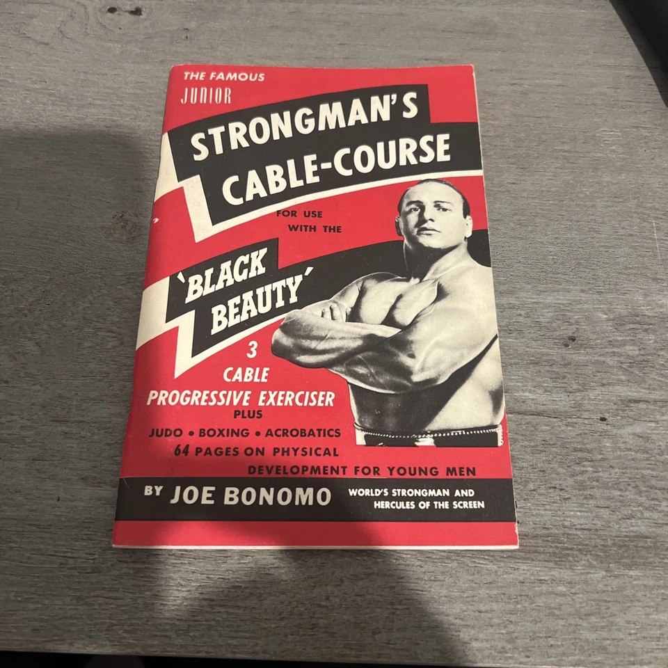 The Famous Strongman's Cable Course Black Beauty by Joe Bonomo 1952 Strongman - Imagem 1 de 4