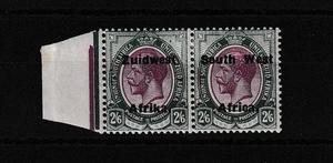 South West Africa KGV 1923 2s 6d Bi Lingual Pair MH BP15182 - Picture 1 of 1