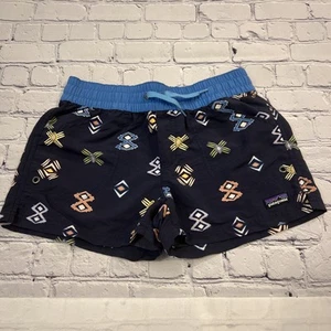 Patagonia Girls Large Baggies Shorts Blue Aztec EUC - Picture 1 of 5