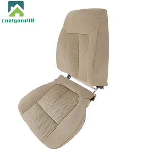 Front Bucket Seat Cover Set (2PC) For 2011-2014 Ford F-150 XLT - Tan Fabric - Picture 1 of 24