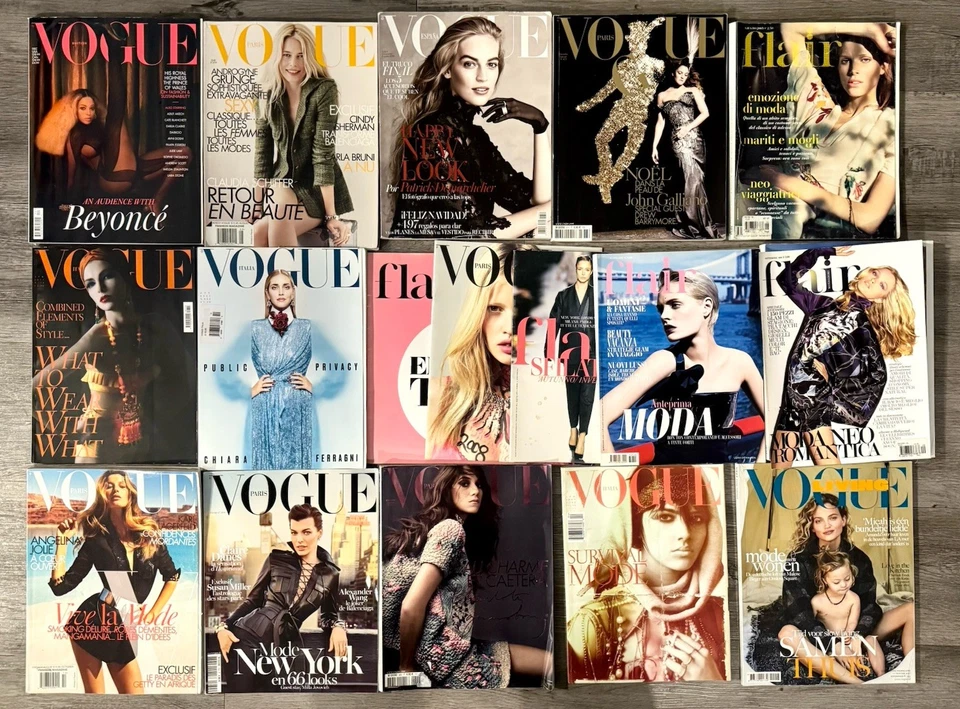 VOGUE & FLAIR MAGAZINE Lot of 16 + Extras British Italia Paris España 2005-2014 Foto 1 de 4