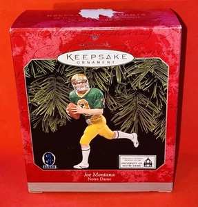 Joe Montana Notre Dame Hallmark Keepsake Ornament Sin usar, en caja 1998 - Imagen 1 de 8