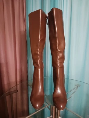 NINE WEST Queany, Brown leather/suede knee boots SZ 7.5 - Image 1 of 4