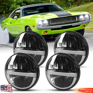 "Faros LED HI/LO Halo Angel Eye 5,75"" 5-3/4 para Dodge Challenger 1970-74" 4 piezas - Imagen 1 de 12