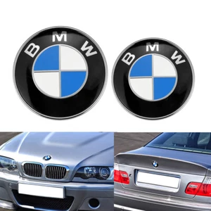 82+74MM Vorne Motorhaube+Heckklappe Emblem Für BMW 1er 2er 3er 4er 5er 6er - Bild 1 von 5