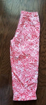 Karen Scott Sport Women Floral Print Capris Cropped Pants Casual 10 Red White  - Image 1 of 4