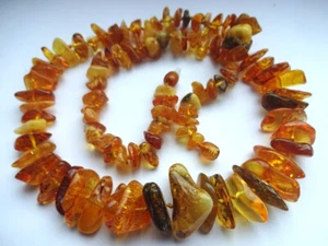 Natural Baltic Amber Necklace. 42gr, 65cm, 25.5 inch. - Picture 1 of 5