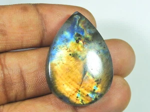 Pietra preziosa sciolta cabochon pera appariscente rosa viola labradorite nat... - Foto 1 di 9