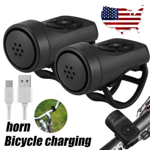 2pz Corno Elettronico Bici 120 Db Avviso Sicurezza Manubrio Bici Elettrica Campanello - Foto 1 di 16