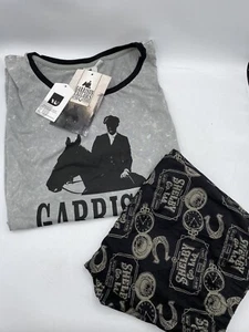 Peaky Blinders Pajama Set Womens T-Shirt & Leggings Bottoms PJ Set, Size: XL - Picture 1 of 9