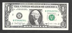 1988A $1 Web Note FRN, fr. 1917, B37949076L Run 6-BL Block 1-1 AU - Picture 1 of 2