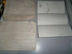 Lot de 3 documents Révolution concernant Bonnecourt Meuse Lécourt Montigny - Picture 1 of 1