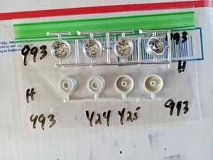 fOUR (4) Chrome Wheels 1/24/25 scale Package # 993 GREAT FOR CAR OR PICKUP - Picture 1 of 3