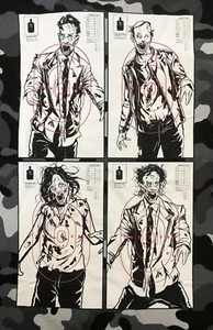 FIFTH SUN THE WALKING DEAD Zombies Camouflage Halloween Brain Drillers T-SHIRT L - Picture 1 of 8