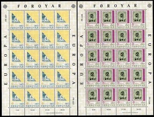 JUEGO DE 20 HOJAS DE EUROPA FAROE 1979 sin montar o nunca montado - Imagen 1 de 1