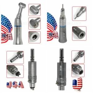 3Pcs Dental Low Speed Handpiece Straight Contra Angle 4-Hole Air Motor Kit MMX - Picture 1 of 27