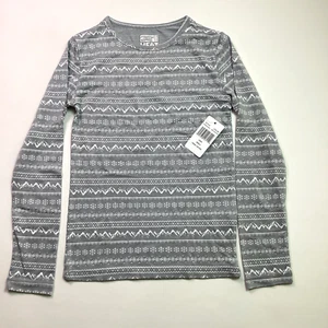 32 Degrees Heat Kids Long Sleeve Crew Neck Thermal Layer, Grey Mountains, Size S - Picture 1 of 5