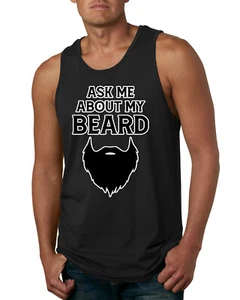 Camiseta sin mangas Ask Me About My Beard para hombre - Imagen 1 de 7