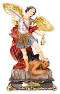  Saint Michael The Archangel 8" Florentine Resin Statue Holy Religious Gift