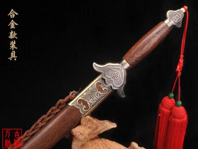 rose wood stainless steel blade no sharp alloy fuchi chinese tai ji sword 太极剑 - Image 1 of 4