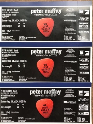 3 Tickets Peter Maffay  Waldbühne Berlin  04.07.2024,  Super Plätze - Bild 1 von 2