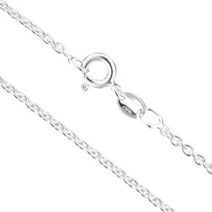 925 Silver 1.55mm Anchor Chain Italian Made Sterling Necklace Lot 1-10, 16-30" - Picture 1 of 3