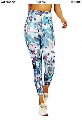 WOMEN'S SPANX BOOTY BOOST ACTIVE PRINTED CAMO/PINK MULTI LEGGINGS EX-LARGE NWT - Image 1 of 4