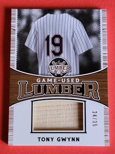 TONY GWYNN GAME USED JUMBO BAT CARD #d24/35 2024 LEAF LUMBER SAN DIEGO PADRES - Picture 1 of 2