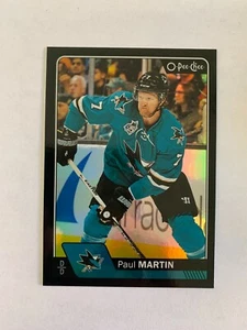 2016-17 O-Pee-Chee Rainbow Black #143 Paul Martin 052/100 - San Jose Sharks - Picture 1 of 2