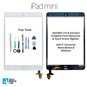 NEW iPad Mini 1 & 2 Complete Front Glass/Digitiser Touch Screen w/Tools - WHITE - Zdjęcie 1 z 8