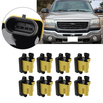 8PCS Square Ignition Coil Pack UF271 For Chevrolet Silverado For GMC Sierra 1500 - Image 1 of 4