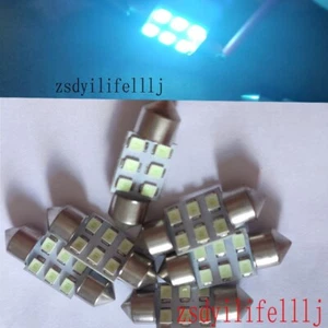 10x For Buick All Car Model 31mm 6LED Ice-blue Reading Lamp trunk Bulb Light 12v - Picture 1 of 1