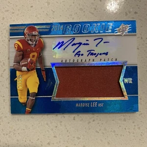 2014 SPX Football #80 Marqise Lee RC Jersey Auto #'d /35 Rookie Card Blue USC - Picture 1 of 3