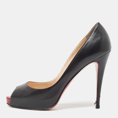 Christian Louboutin Black Leather Very Prive Pumps Size 40 - Image 1 of 4