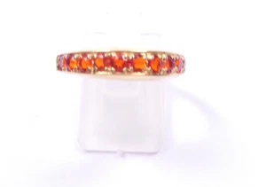 Ring 9 Karat Gelbgold Gr. Q QVC Feueropal Halb Eternityring - Bild 1 von 7