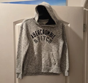 Abercrombie Kids Boys Hoodie Logo Sweatshirt Size 11/12 Gray EUC! - Picture 1 of 3