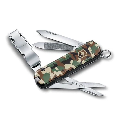 VICTORINOX 580 Camouflage Nail Clip  Curved Blade Scissors  Built-In Nail File - Image 1 of 4