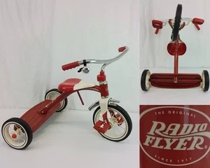 Radio Flyer Model 34 Kid's Tricycle Spoke Wheels Steel Frame Red #J3565 - Picture 1 of 15