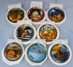 Set of 8 Garfield Dear Diary Series Jim Davis Collector Plates Lot Danbury Mint - Picture 1 of 9