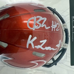 Kamari Lassiter Calen Bullock Dual Signed Autographed Mini Helmet Houston Texans - Picture 1 of 5
