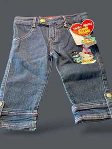 Brand New Hello Kitty Stump Village Girls Capri Jeans SZ 4 - Picture 1 of 9